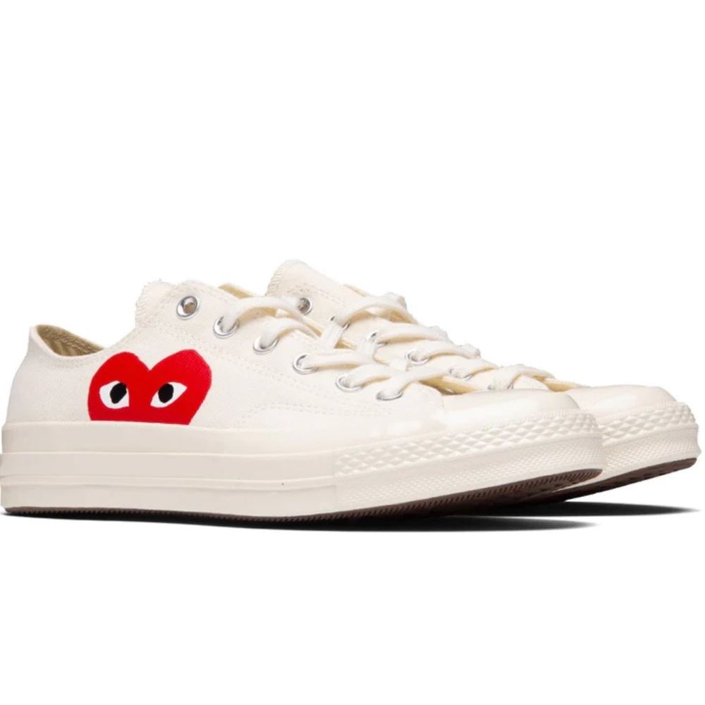 CONVERSE X COMME DES GARCONS PLAY ALL STAR CHUCK '70 OX - WHITE - Picture 2 of 7